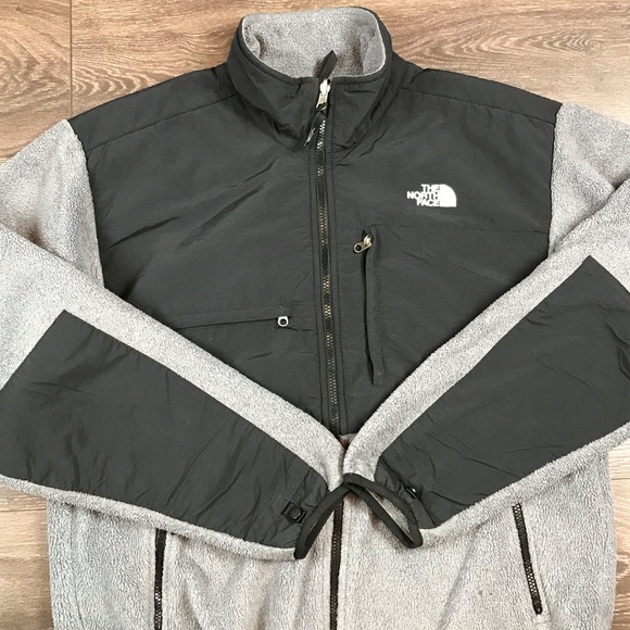 The North Face Men’s Black & Gray Full Zip Mock Neck Sherpa Jacket Zip Pockets L - Picture 2 of 13